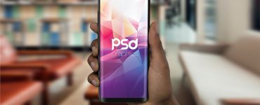 Smartphone in Hand Mockup PSD