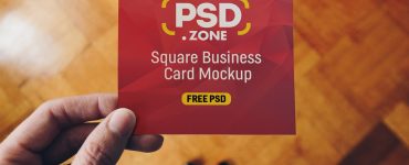 Square Business Card Mockup