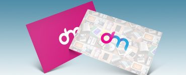 Floating Business Card PSD Mockup