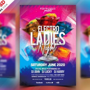 Ladies Night Party Flyer Template PSD