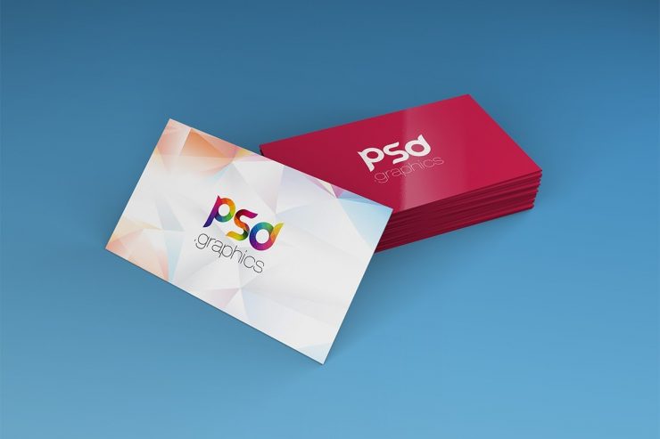 Stack of Business Card Mockup Template