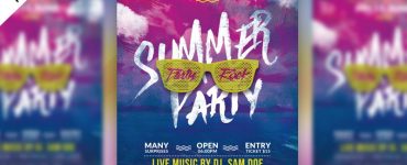 Summer Party Flyer PSD Template