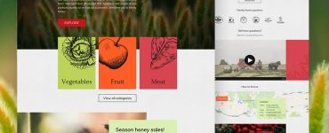 Agriculture Website Template PSD