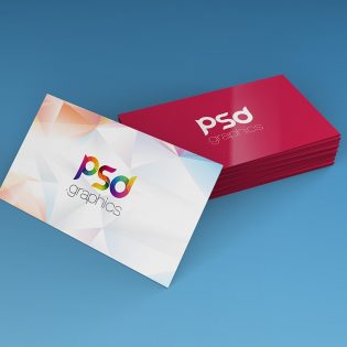 Free Business Card Stack Mockup