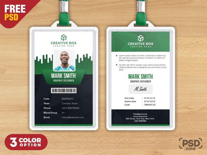 Free Identity Card Design Template PSD – Download PSD