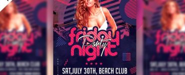 Friday Night Party Flyer Template