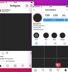 Instagram 2018 App Mockup Templates