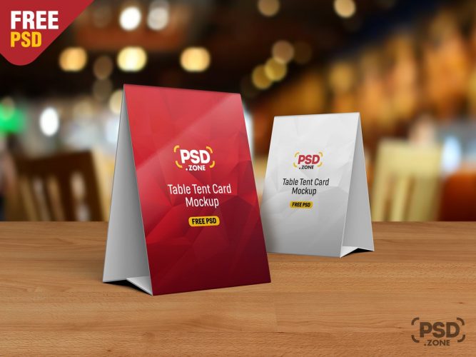 Download Table Tent Card Mockup Template - Download PSD