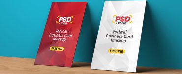 Vertical Business Card Mockup