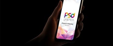 iPhone Xs in Hand Mockup