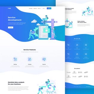 Clean Landing Page PSD Template