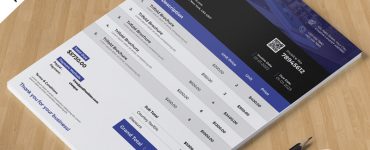 Corporate Invoice Design Template PSD