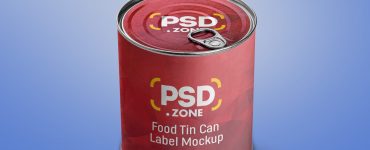 Food Tin Can Packaging Mockup