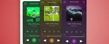 Free Music Player UI Template PSD