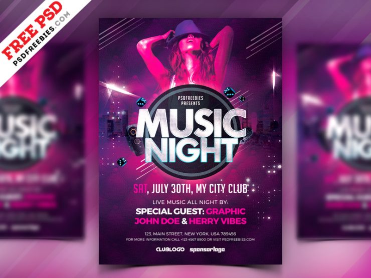 Music Night Party Flyer Template
