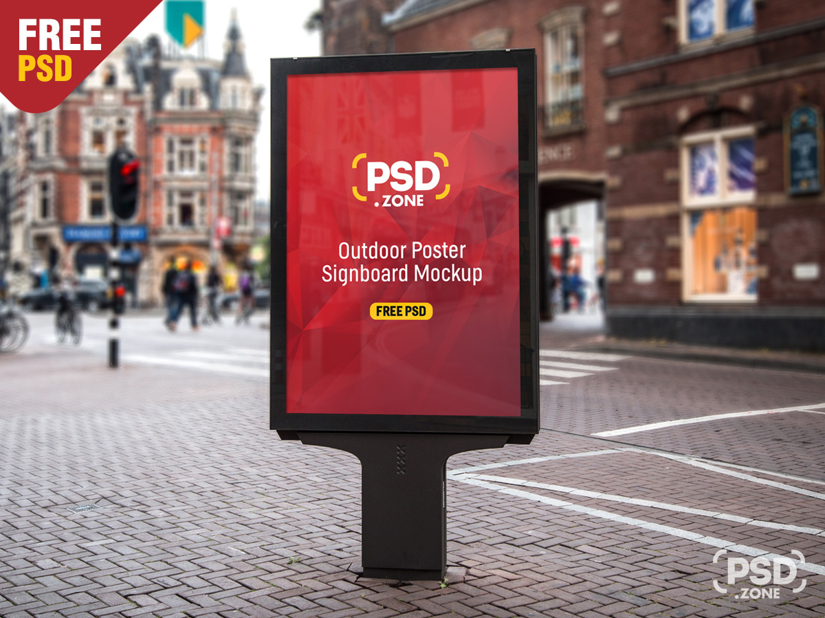 Download Outdoor Advertising Billboard PSD Mockup - Download PSD