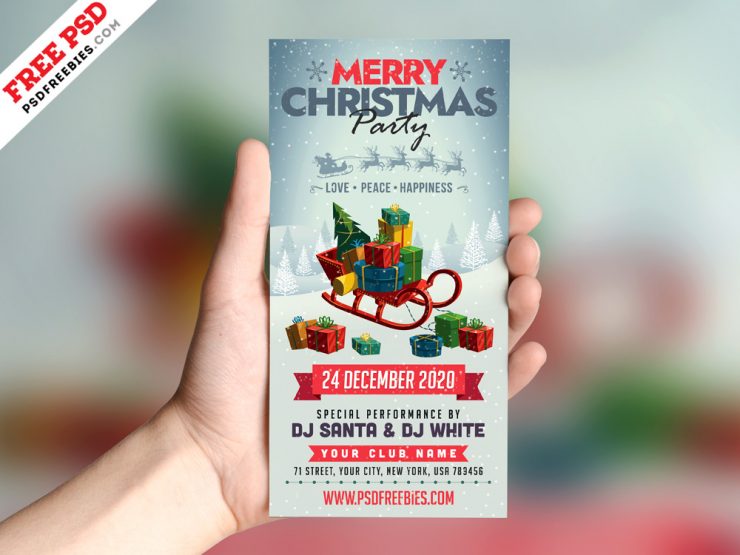 Christmas Party DL Flyer Template