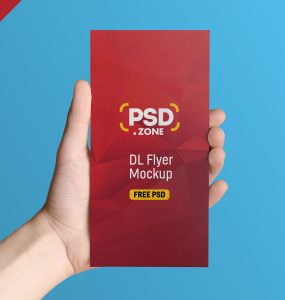 DL Flyer in Hand Mockup Template