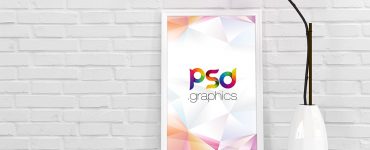 Free White Wooden Poster Frame Mockup