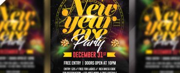 New Year 2019 Party Flyer PSD