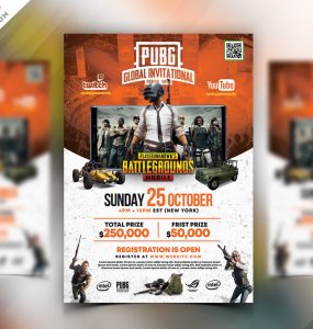 PUBG Tournament Gaming Flyer Template