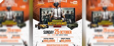 PUBG Tournament Gaming Flyer Template