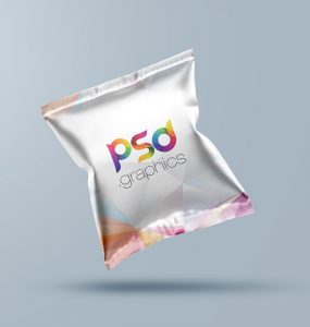 Snack Bag Packaging Mockup PSD