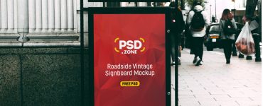 Street Signboard Mockup PSD