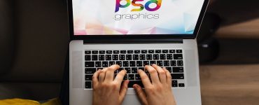 Typing on Macbook Mockup