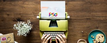 Typing on Typewriter Mockup