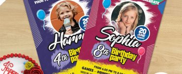 Birthday Party Invitation Card Template