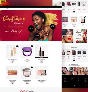 Cosmetics Store Website Template PSD