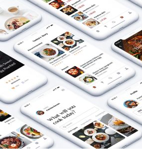 Food Recipe App UI Kit PSD