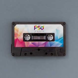 Free Audio Cassette Mockup