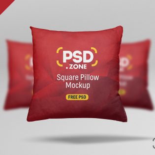 Square Pillow Mockup PSD