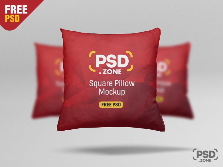Square Pillow Mockup PSD