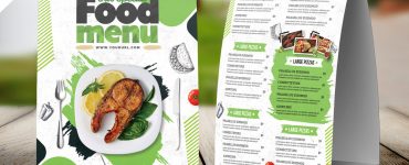 Restaurant Food Menu Tent Card Design PSD