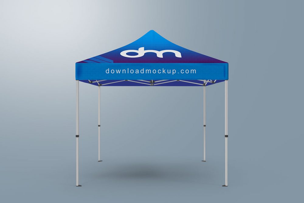 Square Canopy Pop-Up Tent Mockup PSD - Download PSD