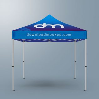 Square Canopy Pop-Up Tent Mockup PSD