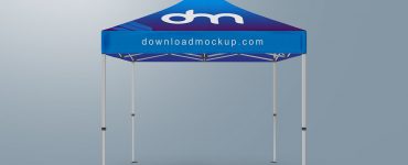 Square Canopy Pop-Up Tent Mockup PSD