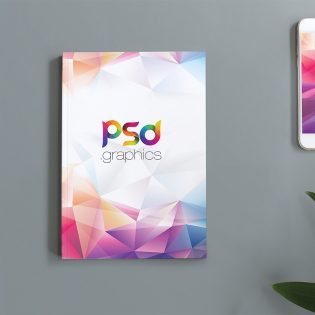 Flat Lay Book Cover Mockup Template
