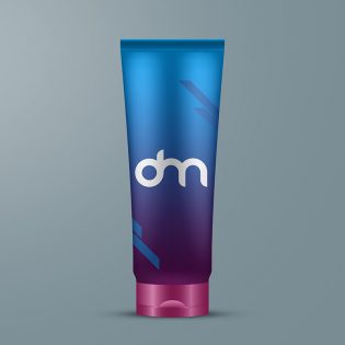 Free Cosmetic Tube Branding Mockup PSD