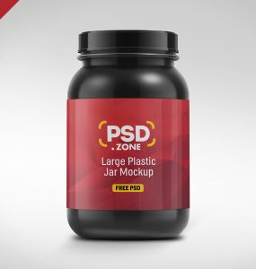 Free Plastic Jar Mockup PSD