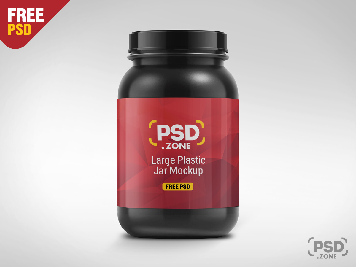 Free Plastic Jar Mockup PSD - Download PSD