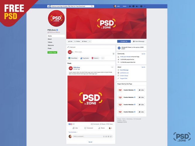 Facebook Page Mockup 2019 Template