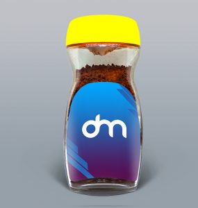 Free Coffee Jar Label Mockup PSD