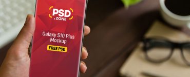 Galaxy S10 Plus in Hand Mockup