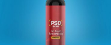 Glossy Plastic Bottle Mockup