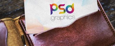 Business Card in Wallet Mockup