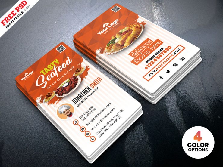 Fast Food Restaurant Business Card Template